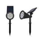 Ener-j 7W Solar Spike Garden Light, 1800 Mah Battery, 5.5V 1.5W Solar Panel, Ip44, Rgb ( Pack Of 2 Units )