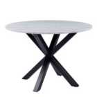 Furniture To Go Heaven Round Dining Table With White Polished Marble Top