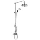 Bayswater Grand Riser Mixer Shower Kit with Exposed Valve - Black & Chrome