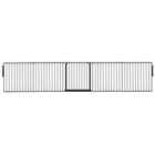 Safetots Premium Multi Panel Room Divider, Up To 370Cm Wide, Black, 70Cm Tall, Flexible Barrier With Door For Baby And Toddler