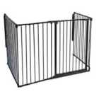 Safetots Extra Tall Multi Panel Fire Surround, 51Cm Deep X 144Cm Wide, Black, 105Cm High, Baby And Toddler Fire Guard