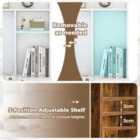 Costway Computer Desk With Magnetic Bulletin Board And Keyboard Tray-white