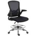 Homcom Ergonomic Tall Office Chair, 360° Swivel Task Stool, Black