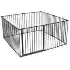 Safetots Premium Multi Panel Play Den, 144Cm X 144Cm, Black, 70Cm High, Baby Playpen, Play Den For Toddlers, Large Playpen