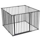 Safetots Premium Multi Panel Play Den, 105Cm X 105Cm, Black, 70Cm High, Baby Playpen, Play Den For Toddlers, Large Playpen