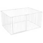 Safetots Premium Multi Panel Play Den, 105Cm X 144Cm, White, 70Cm High, Baby Playpen, Play Den For Toddlers, Large Playpen