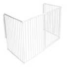 Safetots Extra Tall Multi Panel Fire Surround, 77Cm Deep X 144Cm Wide, White, 105Cm High, Baby And Toddler Fire Guard