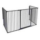 Safetots Extra Tall Multi Panel Fire Surround, 51Cm Deep X 190Cm Wide, Black, 105Cm High, Baby And Toddler Fire Guard