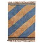 Beliani Rug XULUF Blue 140x200 cm Cotton