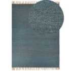 Beliani Rug LUNIA Turquoise 160x230 cm Jute