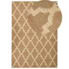 Beliani Rug MERMER Beige 160x230 cm Jute