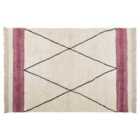 Beliani Rug AFSAR Light Beige 140x200 cm Cotton