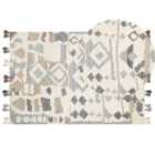 Beliani Rug MRGAVET Beige 160x230 cm Wool Kilim