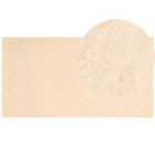 Beliani Faux Fur Rug GHARO Beige 80x150 cm