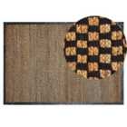 Beliani Rug GERCE Black 140x200 cm Jute