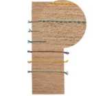 Beliani Kids Rug UZUNTA Beige 70x200 cm Jute