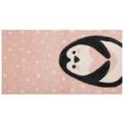 Beliani Kids Rug PENGKOL Pink 80x150 cm Cotton