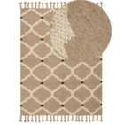 Beliani Rug ORENCIK Beige 160x230 cm Jute