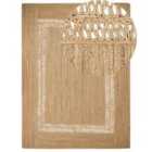 Beliani Rug YENIKOY Beige 300x400 cm Jute