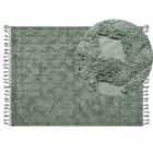 Beliani Rug KARS Green 140x200 cm Cotton