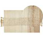Beliani Rug HAMZALAR Beige 80x150 cm Jute