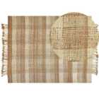 Beliani Rug BERISSA Beige 160x230 cm Jute