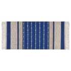 Beliani Rug KONDHALI Blue 80x150 cm Cotton