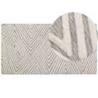 Beliani Rug GOKSUN Grey 80x150 cm Wool
