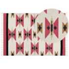 Beliani Rug GARNI Multicolour 160x230 cm Cotton Kilim