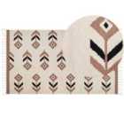 Beliani Rug NIAVAN Beige 80x150 cm Cotton Kilim