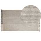 Beliani Rug TEKELER Grey 80x150 cm Wool