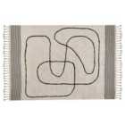 Beliani Rug DOKUZ Beige 140x200 cm Cotton