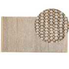 Beliani Rug BANOO Light Beige 80x150 cm Wool