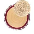 Beliani Rug MARTS Dark Red ? 200 cm Jute