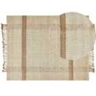 Beliani Rug YELMEZ Beige 160x230 cm Jute