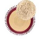 Beliani Rug MARTS Dark Red ? 140 cm Jute