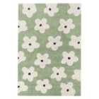 Beliani Kids Rug MOKHVA Green 140x200 cm Cotton