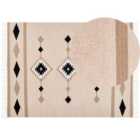 Beliani Rug BERDIK Multicolour 160x230 cm Cotton Kilim