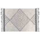 Beliani Rug ERAY Light Beige 140x200 cm Cotton