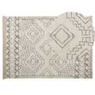 Beliani Rug ZEYNE Beige 140x200 cm Cotton