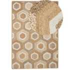 Beliani Rug BASOREN Beige 160x230 cm Jute