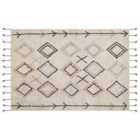 Beliani Rug CORUM Beige 160x230 cm Cotton