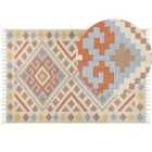 Beliani Rug ATAN Multicolour 200x300 cm Cotton Kilim