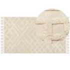 Beliani Rug ARDAHAN Beige 80x150 cm Cotton