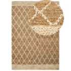Beliani Rug ZORAVA Beige 160x230 cm Jute