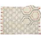 Beliani Rug HAJIPUR Beige 160x230 cm Cotton