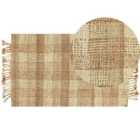 Beliani Rug BERISSA Beige 80x150 cm Jute