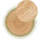 Beliani Rug MARTS Green ? 140 cm Jute