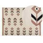 Beliani Rug NIAVAN Beige 200x300 cm Cotton Kilim