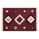 Beliani Rug SIIRT Red 140x200 cm Cotton